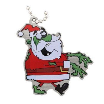 Zombie Santa Travel Tag